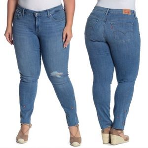 •LEVI’S• 311 Shaping Skinny‎ Jean Flower Embroidery